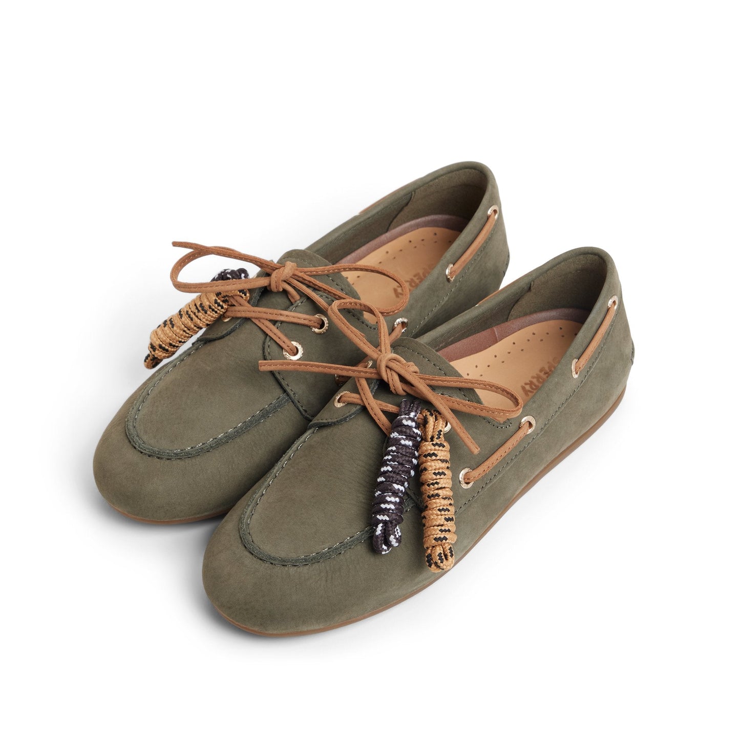 Sperry x Aritzia Slim Boat Shoe Olive Sperry