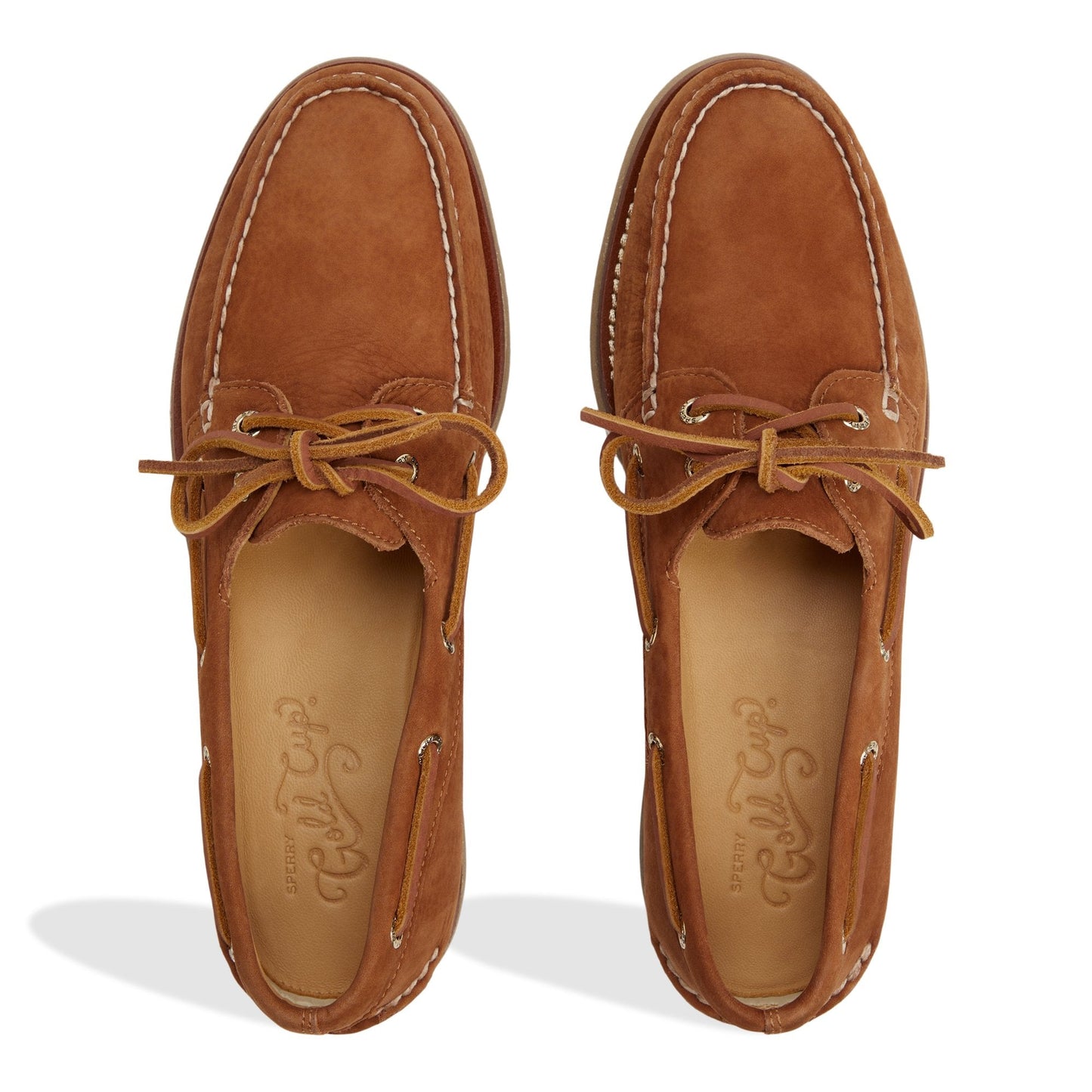 Gold Authentic Original™ 2-Eye Lite Boat Shoe Light Brown Men's Leather Sperry
