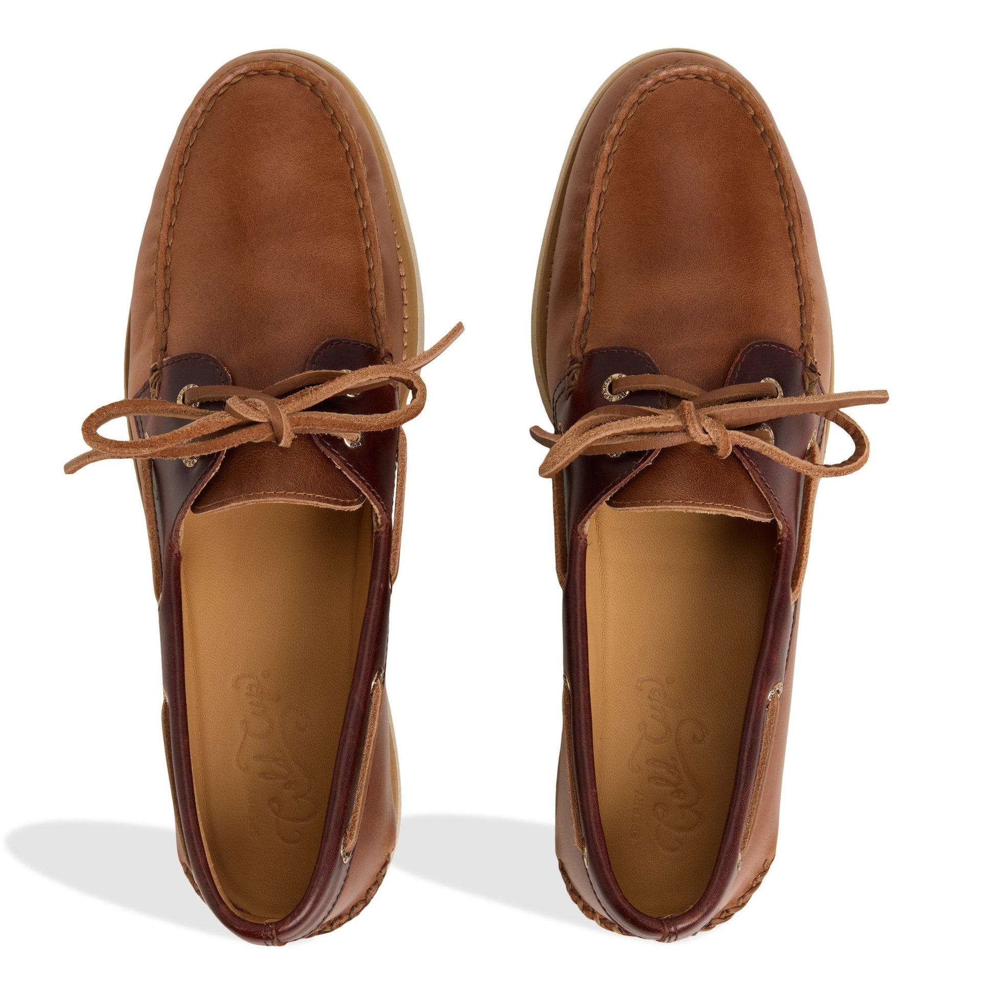 Gold Authentic Original™ 2-Eye Lite Boat Shoe Tan Combo Men's Leather Sperry