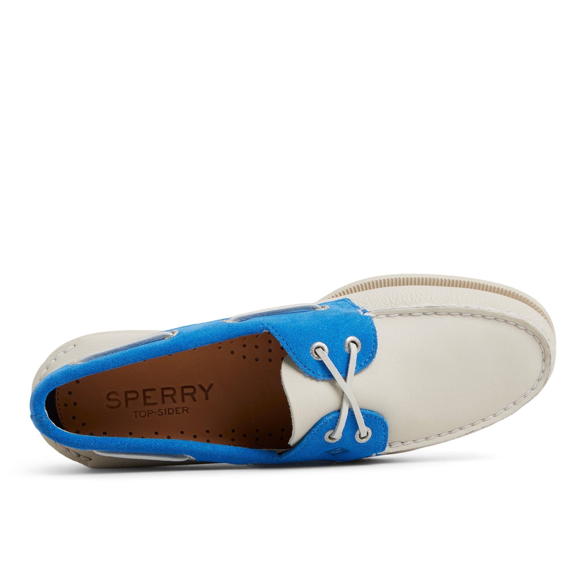 Authentic Original™ 2-Eye Boat Shoe White Blue Sperry
