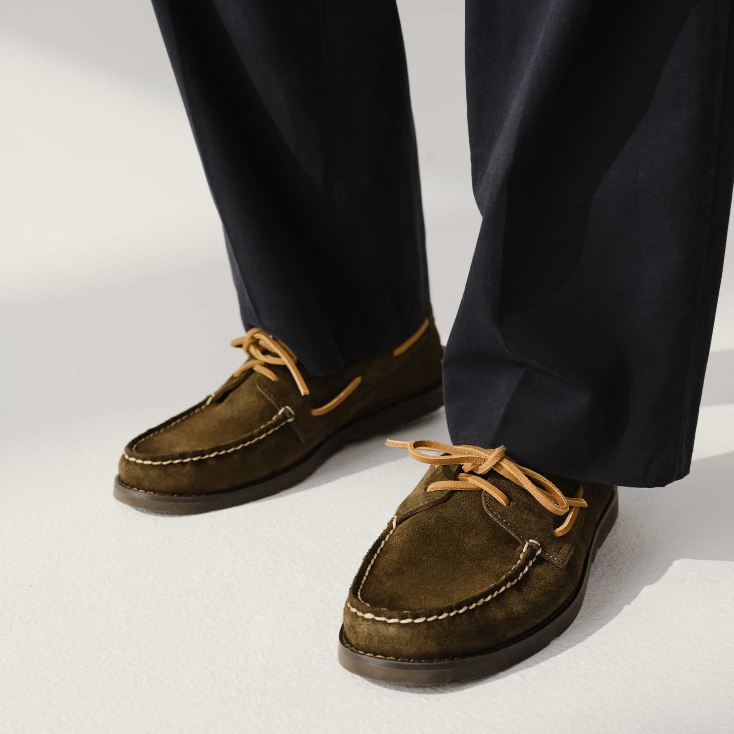 Authentic Original™ 2 Eye Ripple Boat Shoe Olive Sperry
