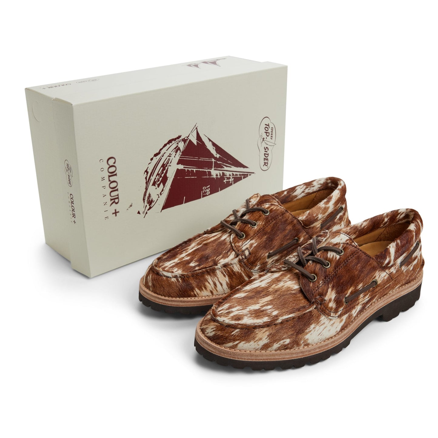 Cow Print 3 Eye Boat Shoe Sperry