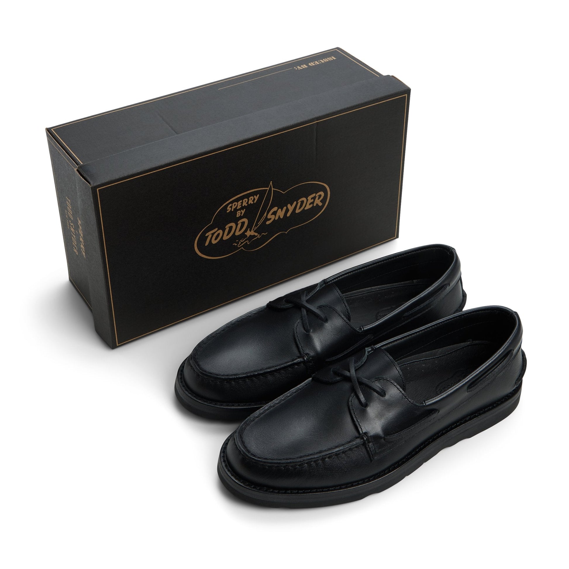 Sperry x Todd Snyder Vachetta Leather Boat Shoe Black Sperry
