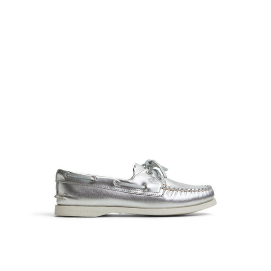 Authentic Original™ 2 Eye Boat Shoe Silver Women's Leather Sperry