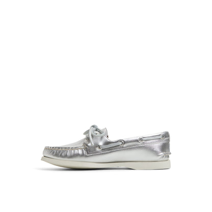 Authentic Original™ 2 Eye Boat Shoe Silver Women's Leather Sperry