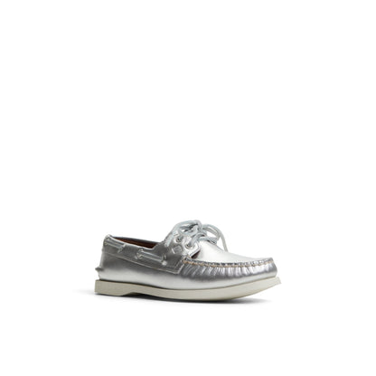 Authentic Original™ 2 Eye Boat Shoe Silver Women's Leather Sperry