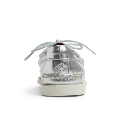 Authentic Original™ 2 Eye Boat Shoe Silver Women's Leather Sperry