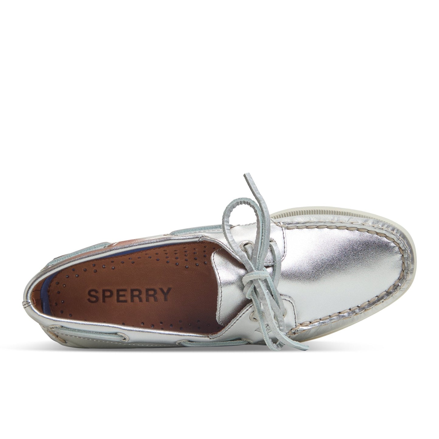 Authentic Original™ 2 Eye Boat Shoe Silver Women's Leather Sperry
