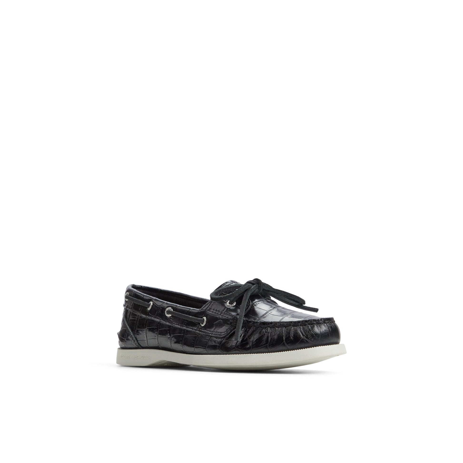 Authentic Original™ 1 Eye Boat Shoe Black Women's Leather Sperry