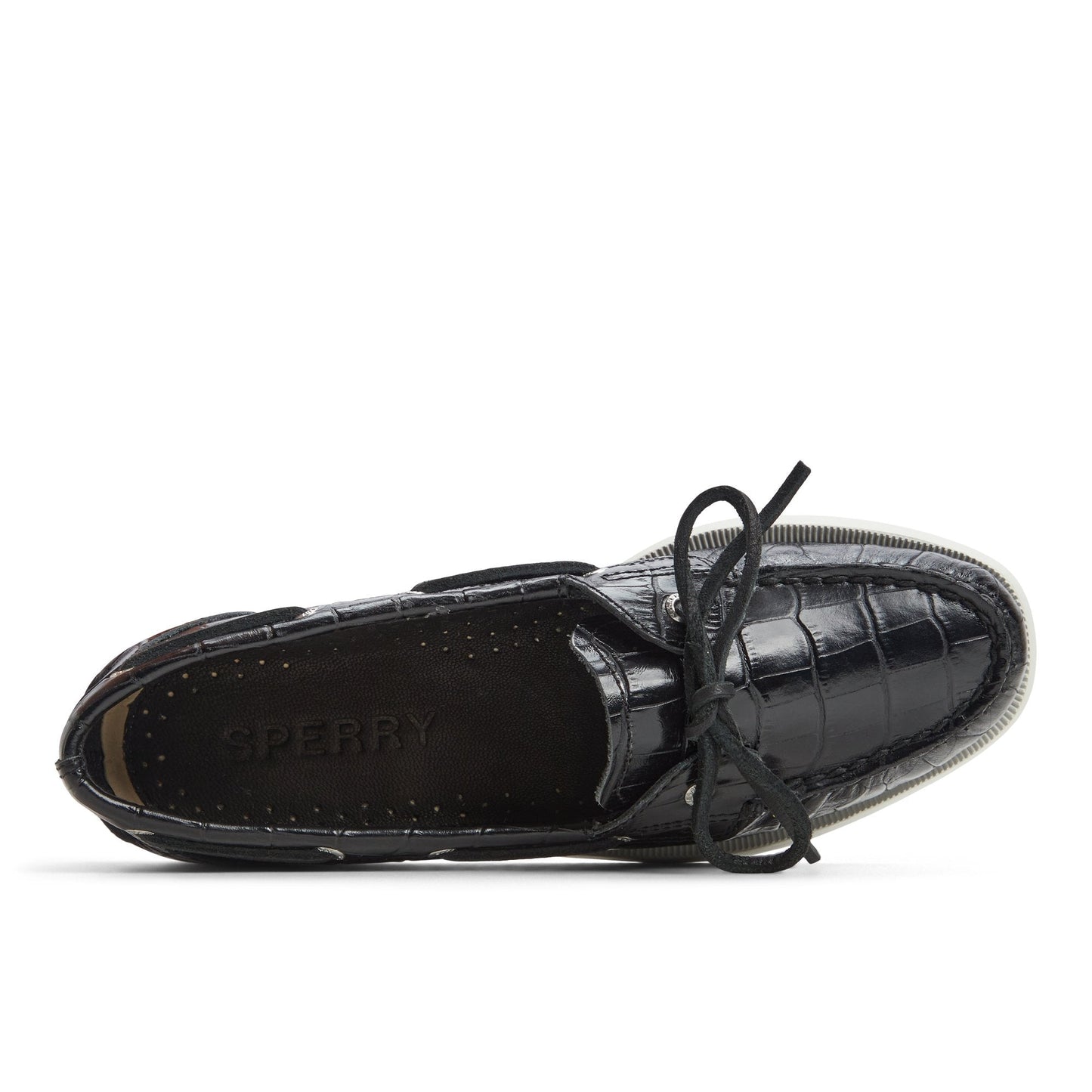 Authentic Original™ 1 Eye Boat Shoe Black Women's Leather Sperry