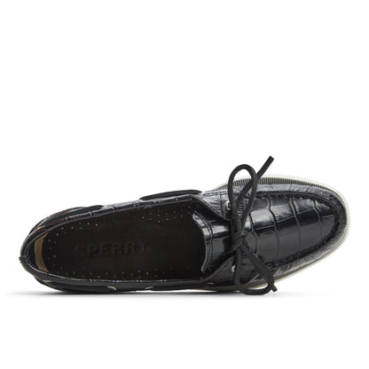 Authentic Original™ 1 Eye Boat Shoe Black Women's Leather Sperry