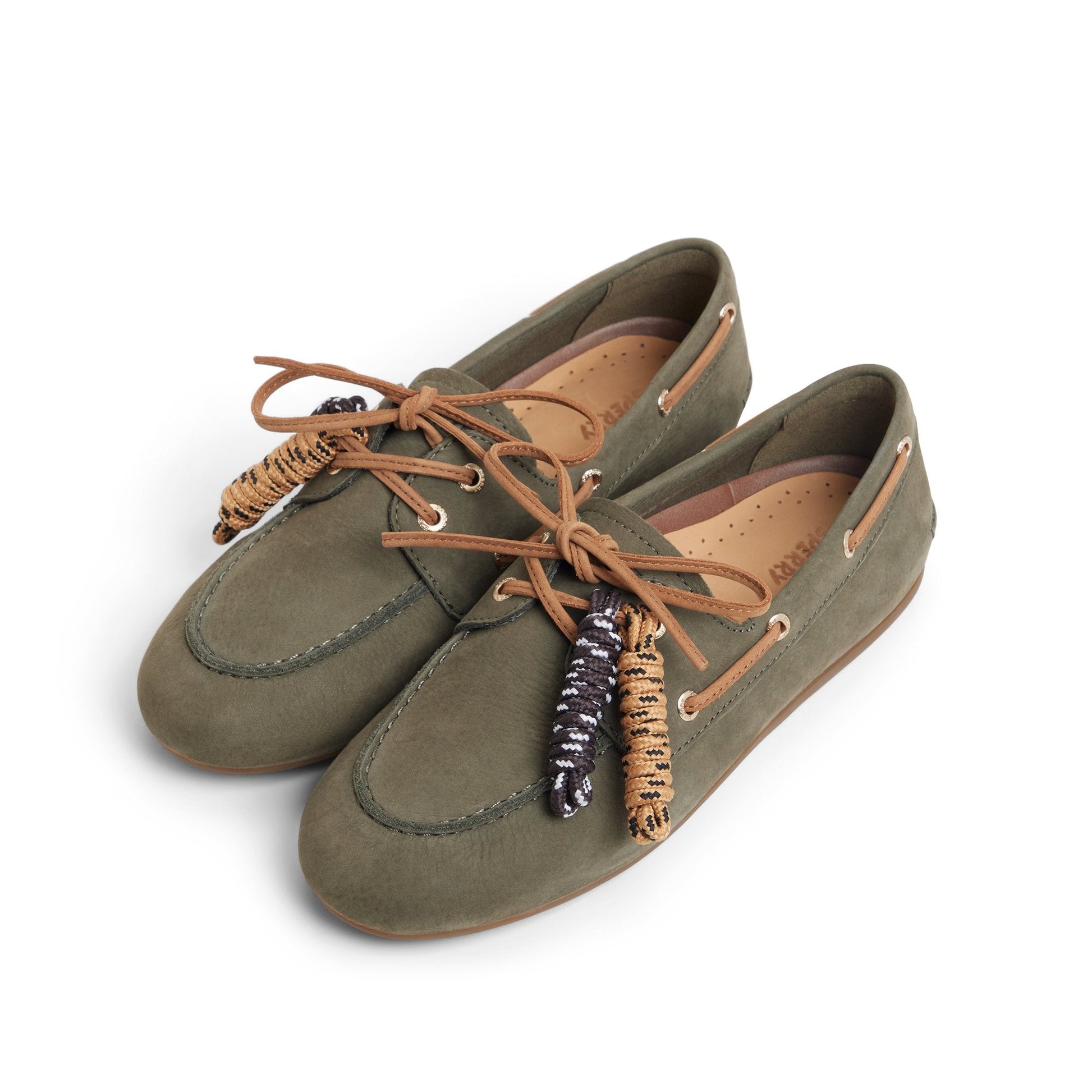 Sperry x Aritzia Slim Boat Shoe Olive Sperry