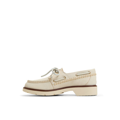 Wells boat Cream Women's Leather Sperry