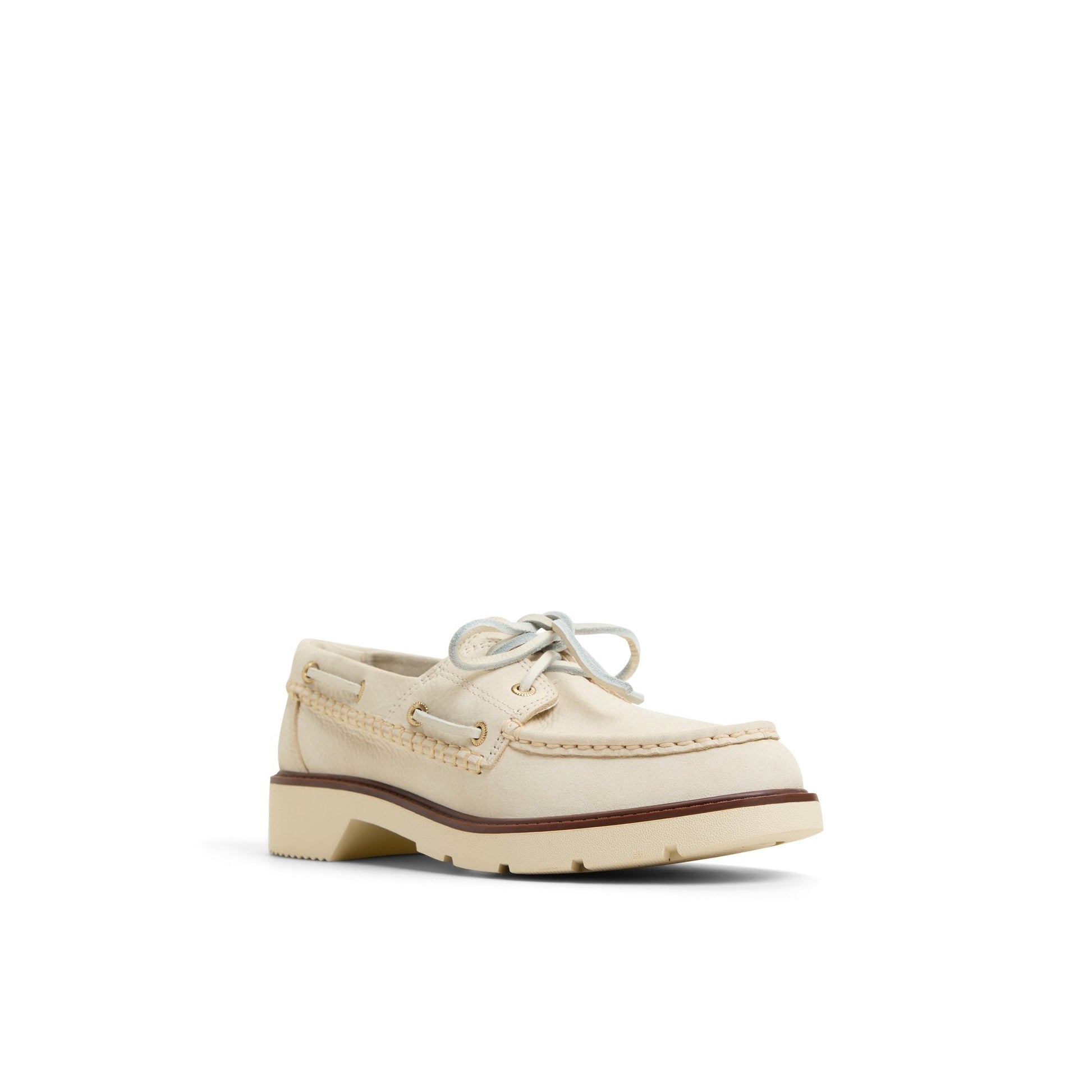Wells boat Cream Women's Leather Sperry