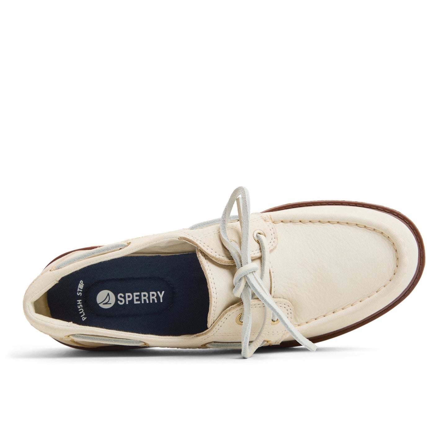 Wells boat Cream Women's Leather Sperry