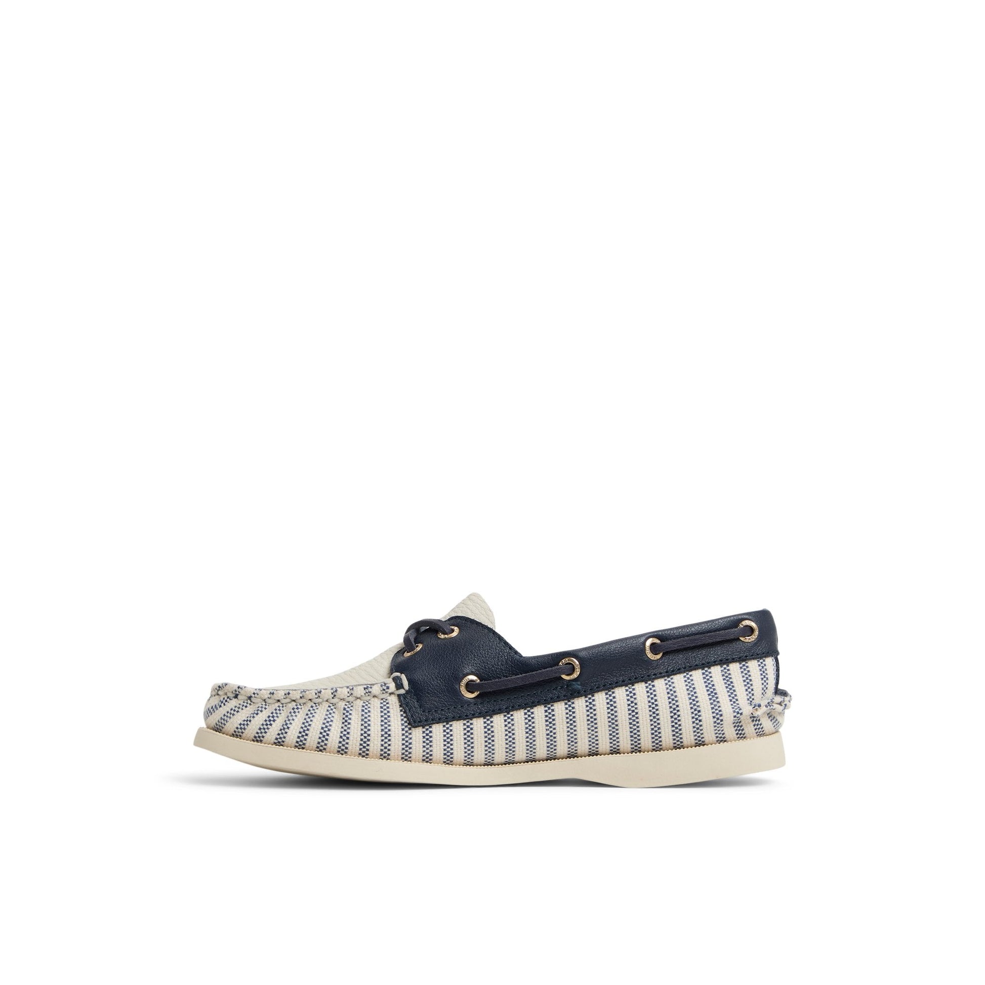 Authentic Original™ 2 Eye Boat Shoe White/Navy Women's Women Sperry