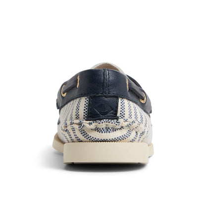 Authentic Original™ 2 Eye Boat Shoe White/Navy Women's Women Sperry