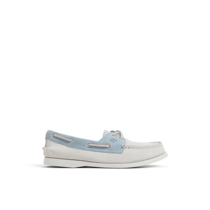 Authentic Original™ 2 Eye Boat Shoe White/Blue Women's Women Sperry