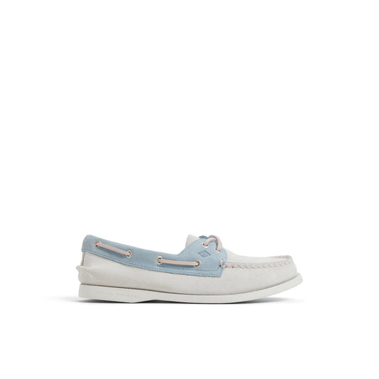 Authentic Original™ 2 Eye Boat Shoe White/Blue Women's Women Sperry