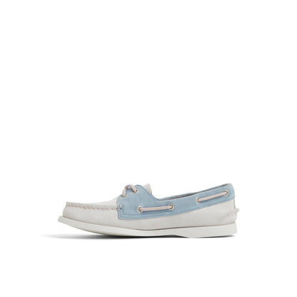 Authentic Original™ 2 Eye Boat Shoe White/Blue Women's Women Sperry