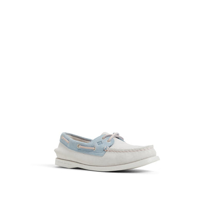 Authentic Original™ 2 Eye Boat Shoe White/Blue Women's Women Sperry
