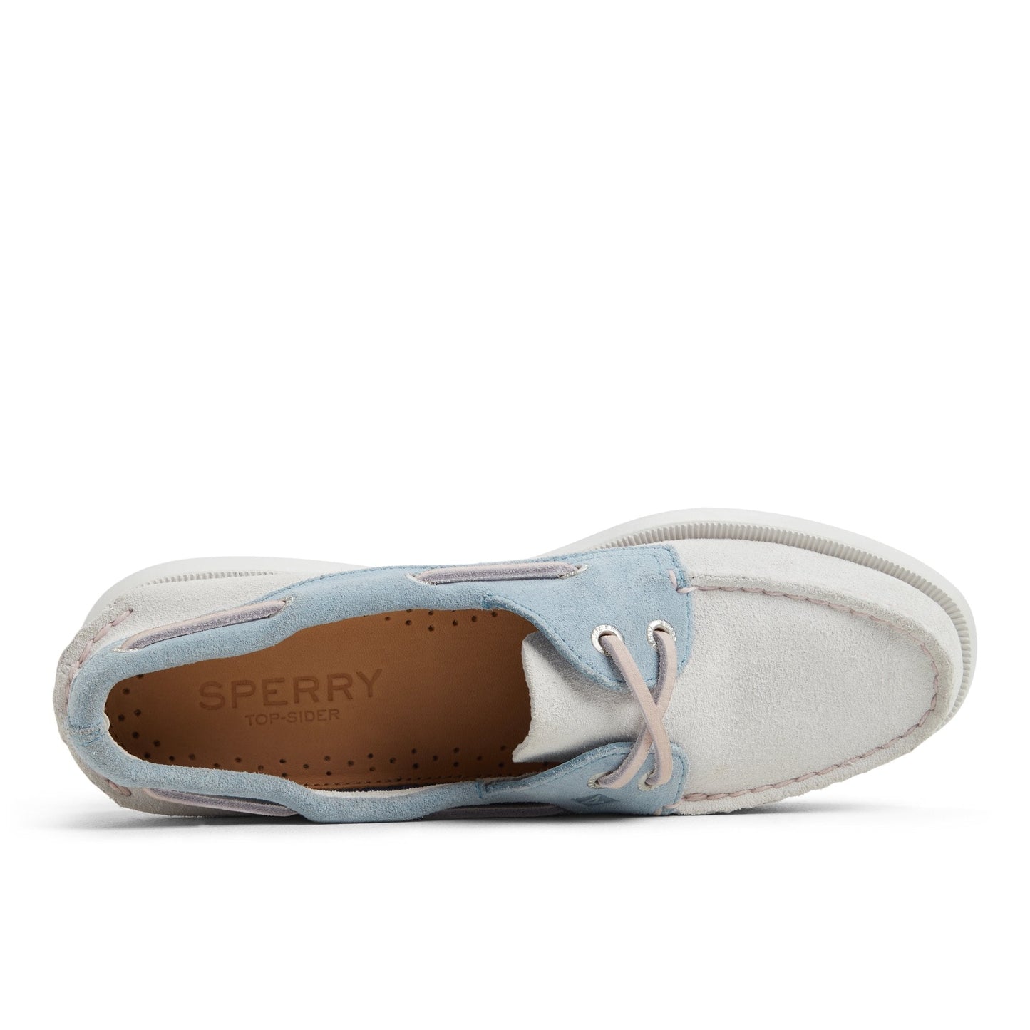 Authentic Original™ 2 Eye Boat Shoe White/Blue Women's Women Sperry