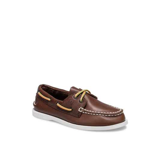 Aokleather Brown Kids Boat Shoes Sperry