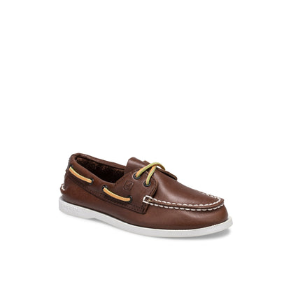 Aokleather Brown Kids Boat Shoes Sperry