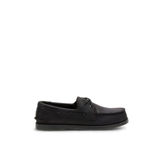 Aokleather Black Kids Boat Shoes Sperry