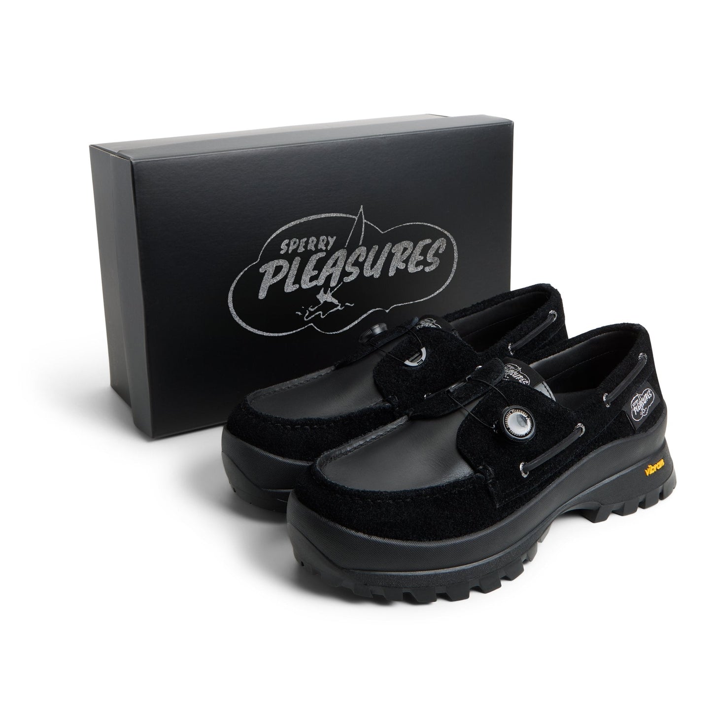 Sperry x Pleasures 3-Eye Vibram Turn-Lock Lug Boat Shoes Sperry