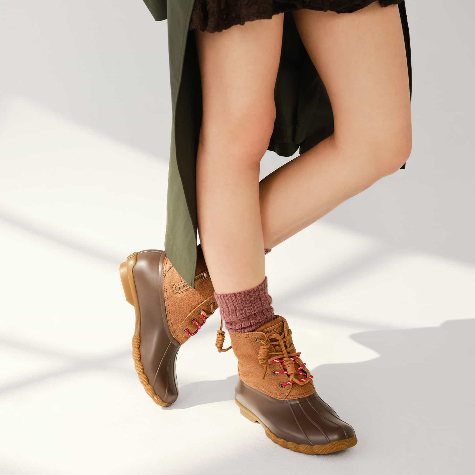 Saltwater™™ Duck Lug Boot Dark Brown Sperry