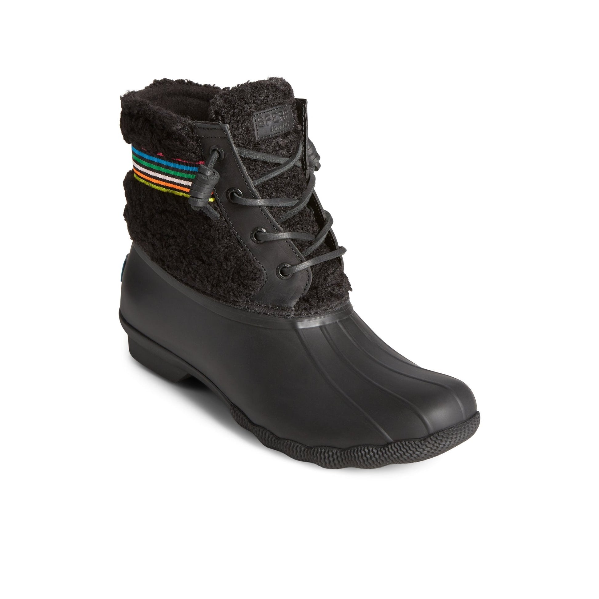 Saltwater™ Rainbow Sherpa Duck Boot Black Sperry