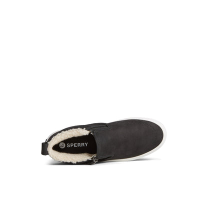 Crest Side Zip Cozy Sneaker Black Sperry