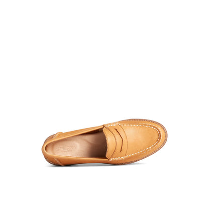Seaport Penny Leather Loafer Medium Beige Sperry
