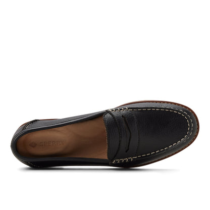 Seaport Penny Leather Loafer Black Sperry