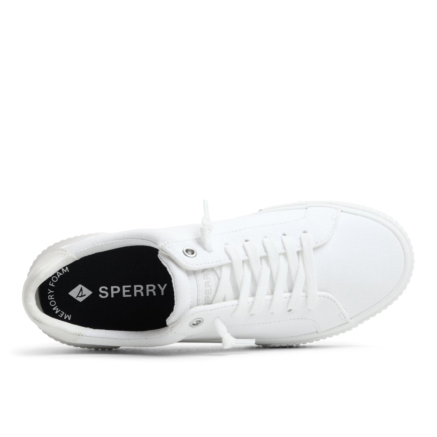 Bermuda Lace to Toe Platform Sneakers White Sperry