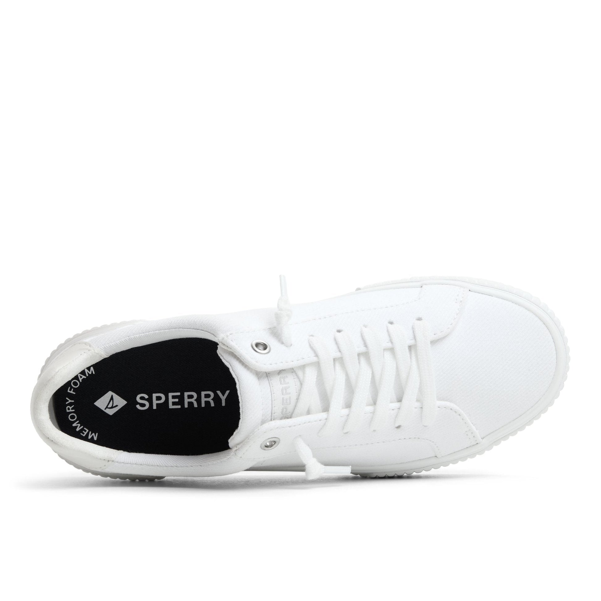 Bermuda Lace to Toe Platform Sneakers White Sperry
