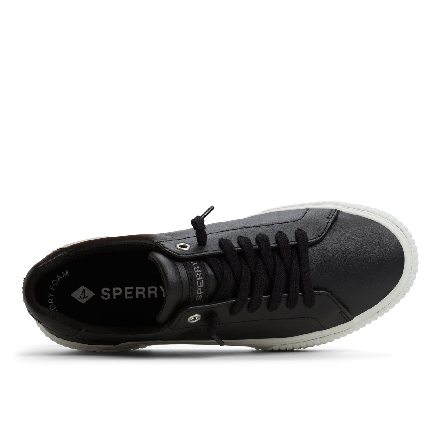 Bermuda Lace to Toe Platform Sneakers Black Sperry
