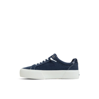 Bermuda Lace to Toe Platform Sneakers Navy Sperry