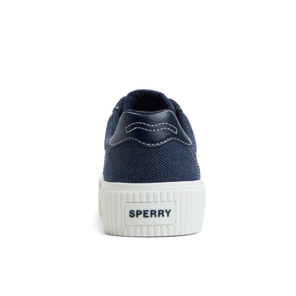 Bermuda Lace to Toe Platform Sneakers Navy Sperry