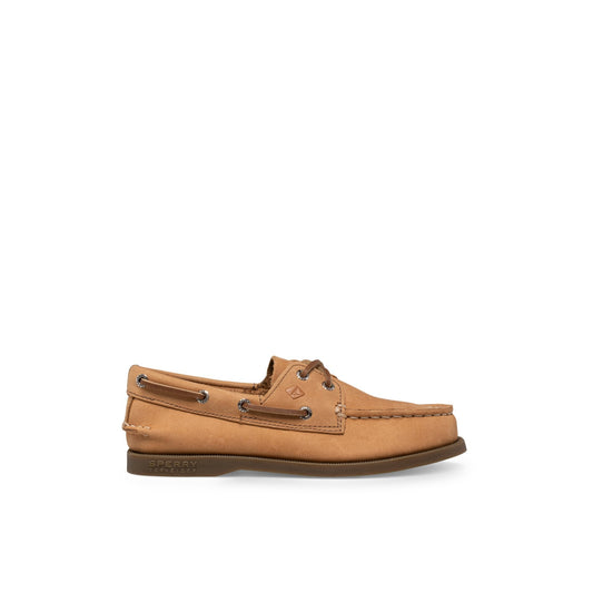Aokleather Dark Brown Kids Boat Shoes Sperry